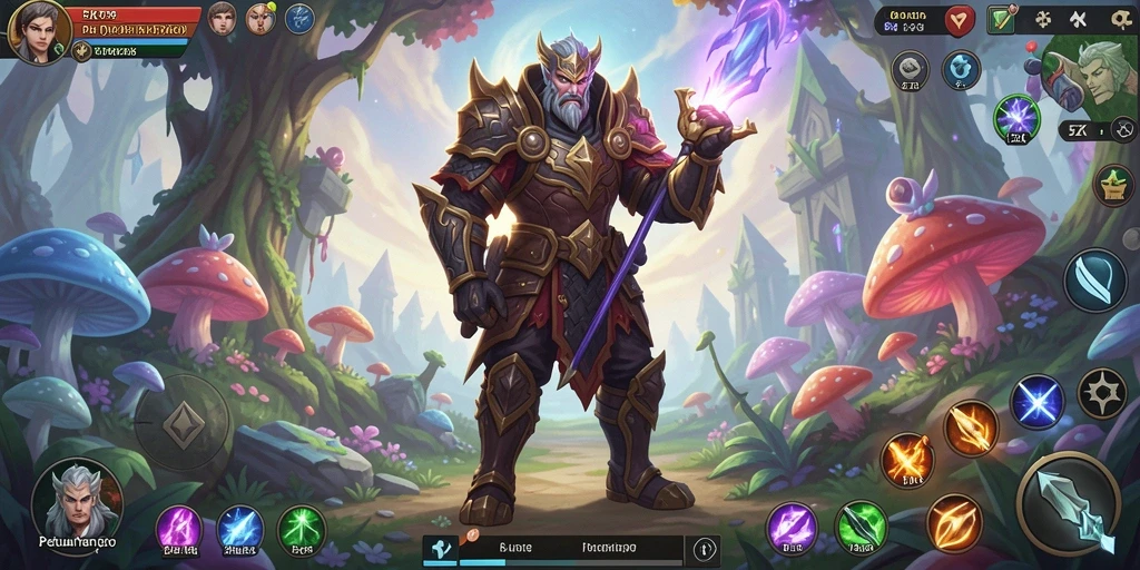 Gameplay epik di dunia fantasi penuh tantangan.