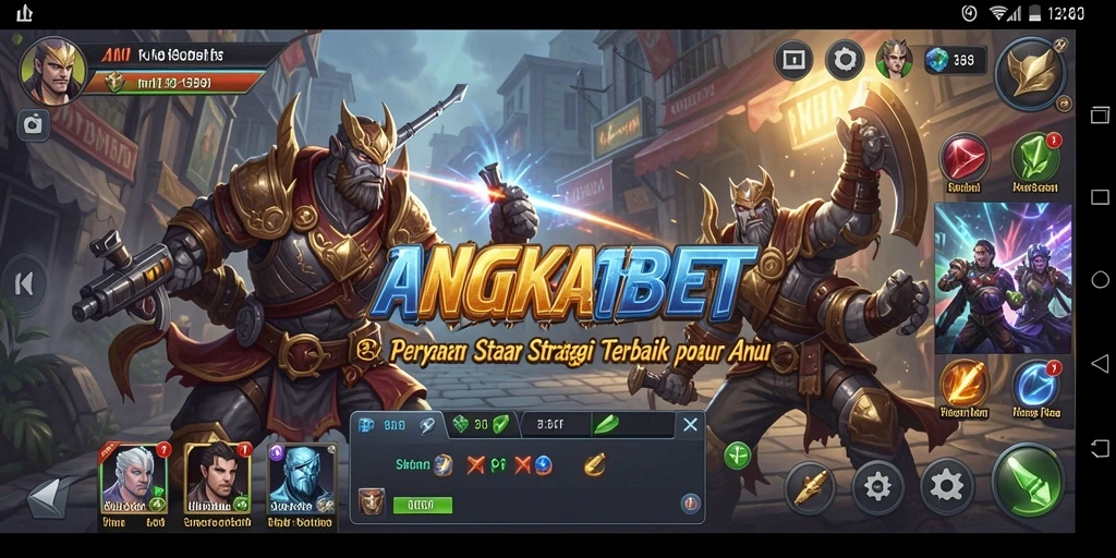 Tampilan gameplay yang mendebarkan dan strategis di ANGKABET.