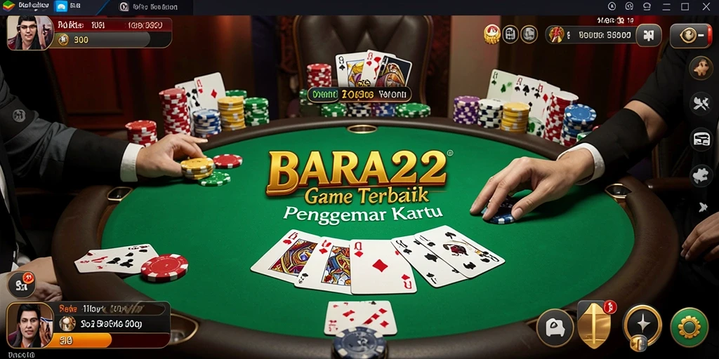 Screenshot BARA22 menampilkan aksi seru permainan poker.