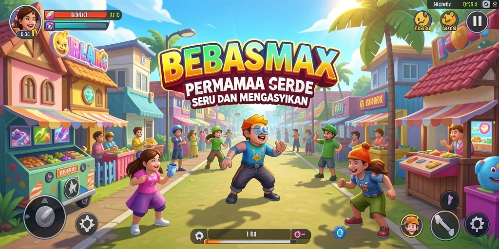 Tampilan menarik dari gameplay BEBASMAX yang penuh aksi.