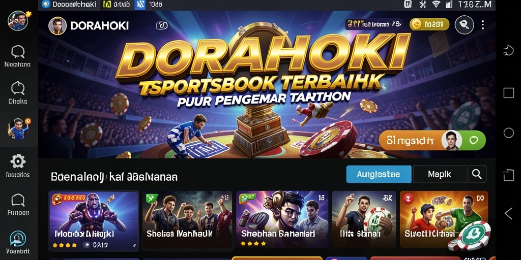 Tampilan gameplay DORAHOKI yang menarik dalam dunia Sportsbook.