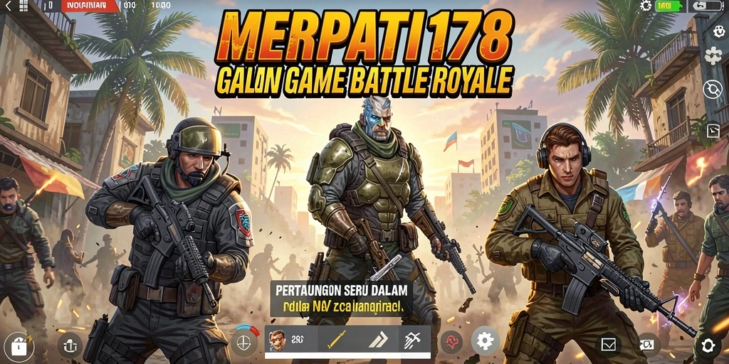 Tampak aksi mendebarkan dalam game Battle Royale MERPATI178.