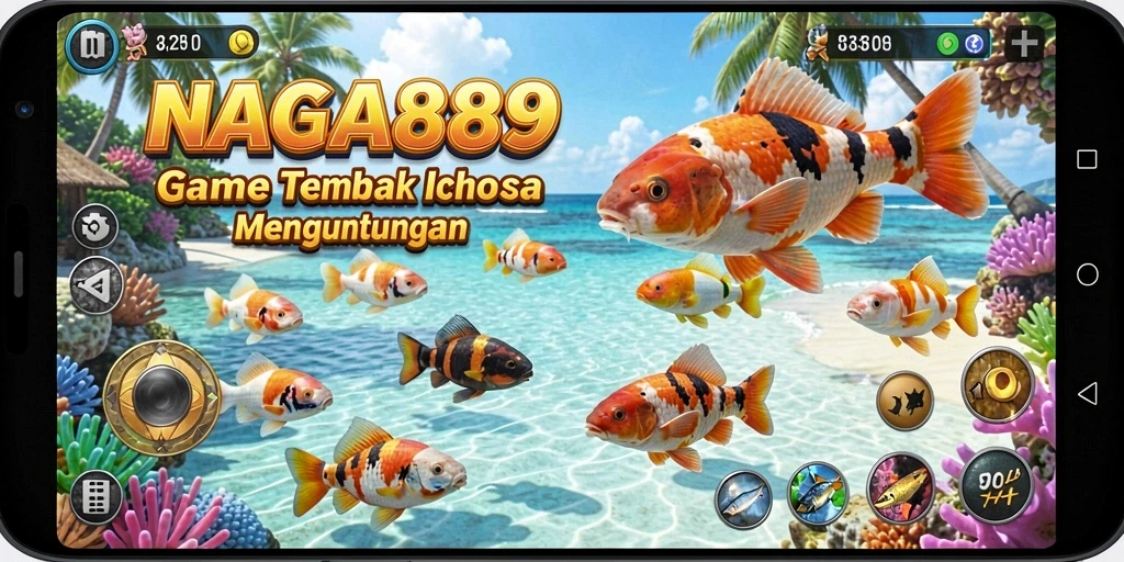 Screenshot gameplay NAGA889 yang menunjukkan aksi seru Tembak Ikan.
