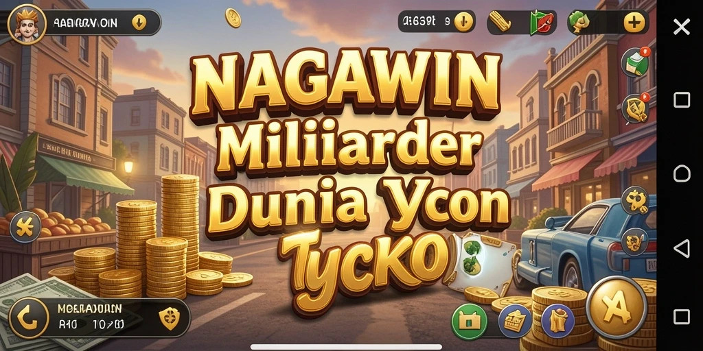Tampilan gameplay NAGAWIN yang menarik dan penuh strategi Tycoon.