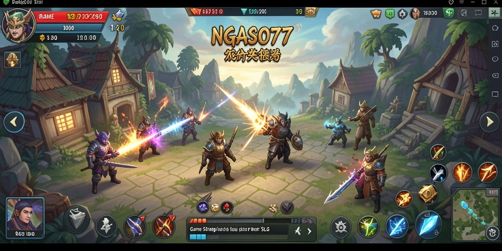 Tampilan menarik dari gameplay NGASO77 dengan elemen strategi SLG.