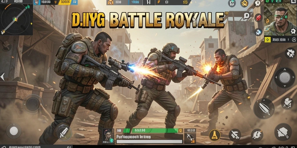 Tampilan menarik gameplay di arena Battle Royale RDI88.