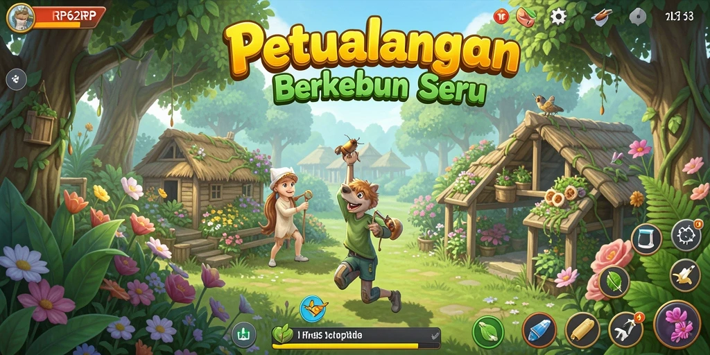 Menampilkan aktivitas berkebun yang seru dalam permainan RP62RP.