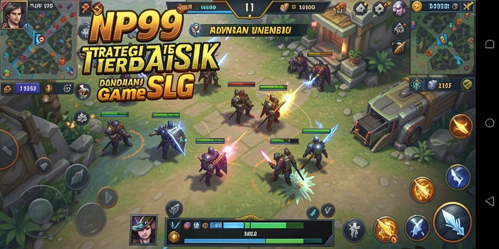 Screenshot gameplay menunjukkan strategi mendalam RP99 dengan pertempuran intens.