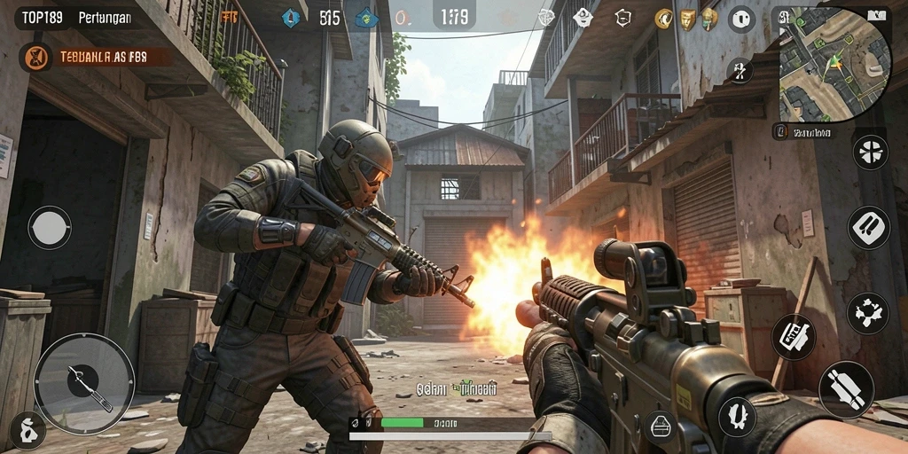 Gameplay seru di <strong>TOPI189</strong> dengan aksi tembak-menembak yang menegangkan.