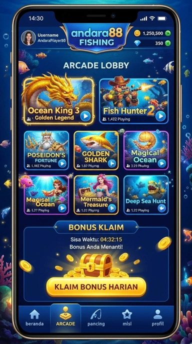 Tampilan aplikasi andara88 yang sederhana dan informatif.